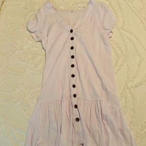 White button up casual dress ☁️